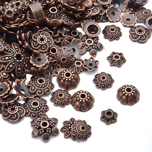 Miniatura 4 de BronaGrand 3.53 oz (alrededor de 180-350 piezas) tapas de cuentas de metal, espaciadores de joyería, accesorios para pulseras, collares, joyería,