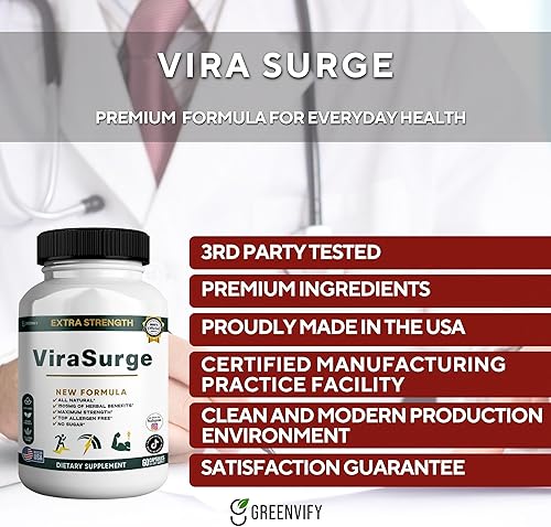 Miniatura 6 de GREENVIFY ViraSurge Complejo de raíz de maca orgánica extra fuerte, con pimienta negra, 60 cápsulas, vegano, sin OMG, libre de alérgenos, suministro