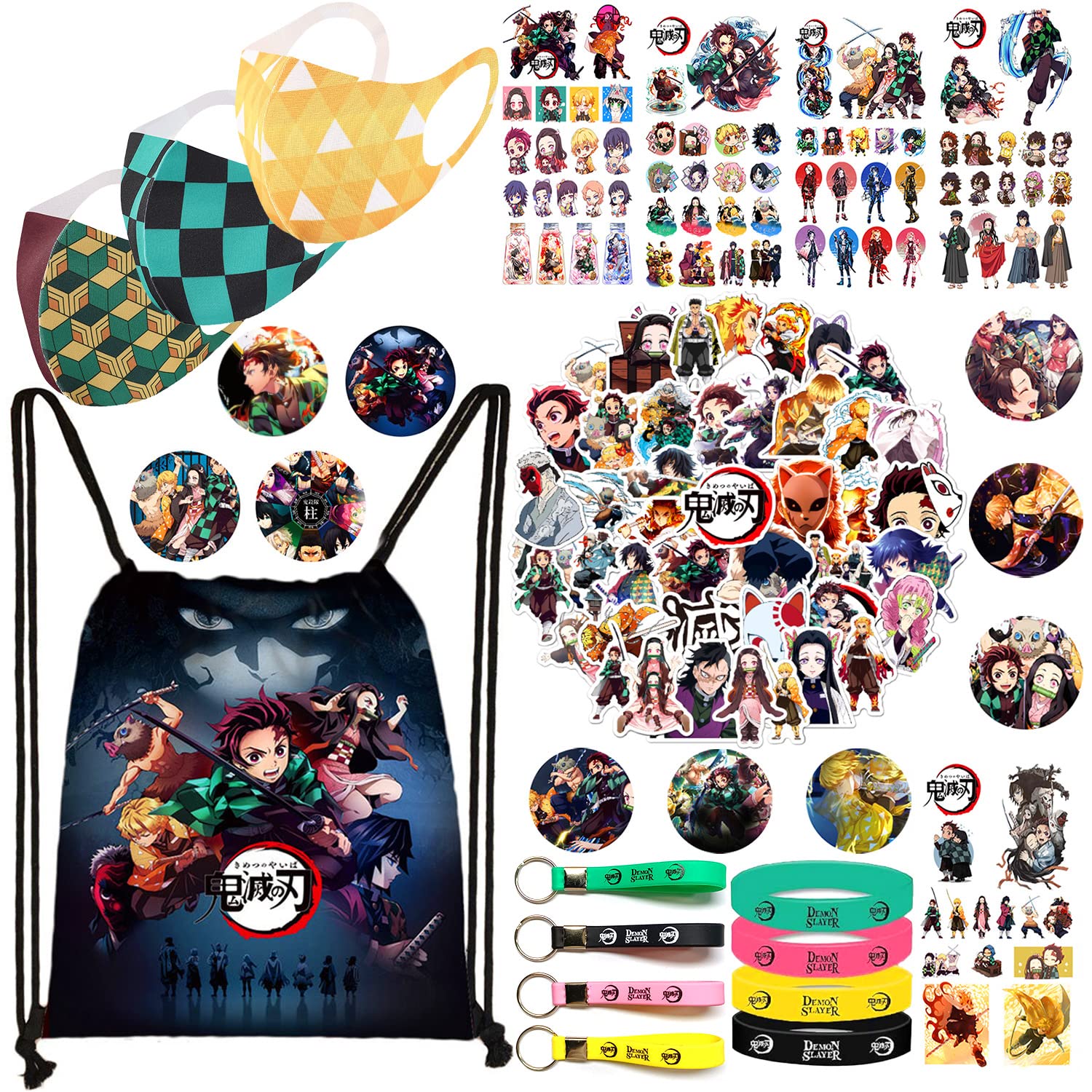 Buy 77PCS Demon Slayer Manga Gift Set,Including Drawstring Bag Backpack