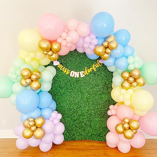 Miniatura 7 de Voircoloria Globos pastel, paquete de 66 globos de látex macarrón de 12 pulgadas para graduación, Pascua, boda, cumpleaños, despedida de soltera,