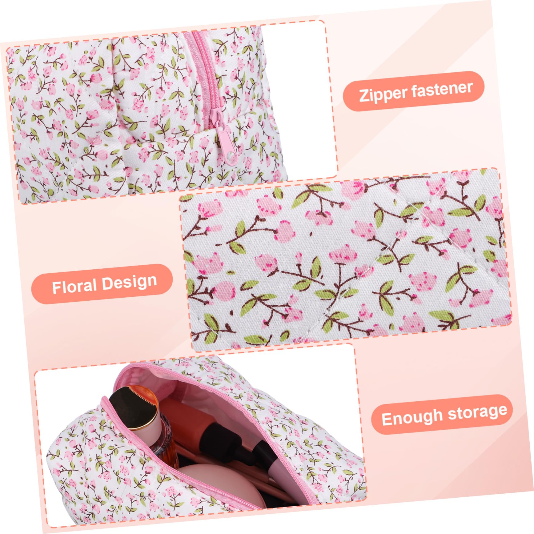 VALICLUD 3stücke Reise Kosmetiktasche Mit Floralem Design Praktischer Makeup Organizer Für Damen Leicht Und Tragbar Für Reisen Und Unterwegs Vielseitige Verwendung Für Kosmetik Und