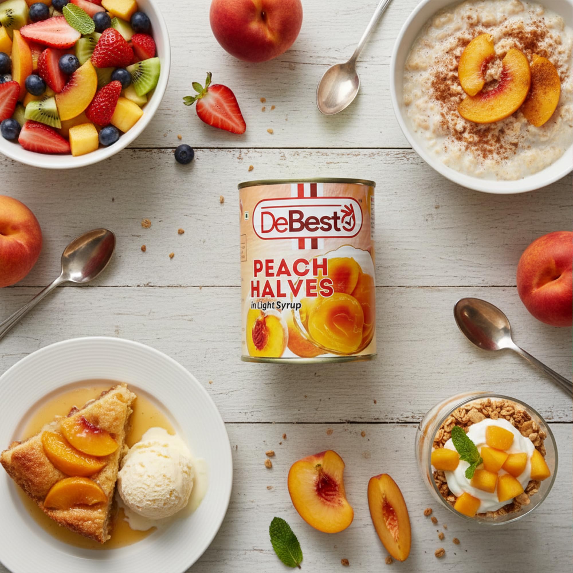 De Besto Imported Peach Halves 800g 4