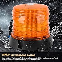 Vista 6 de ASPL Luces de Baliza Intermitente de Advertencia LED, 60 Luces LED Ámbar Intermitentes de Seguridad Estroboscópicas con Magnético y Cable Recto