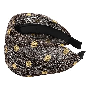 1 Pack Brown Headband for Women, Boho Wide Headbands Thick Headbands with Teeth, Large Head Bands for Womens Hair Turban Hairbands Hair Accessories for Women