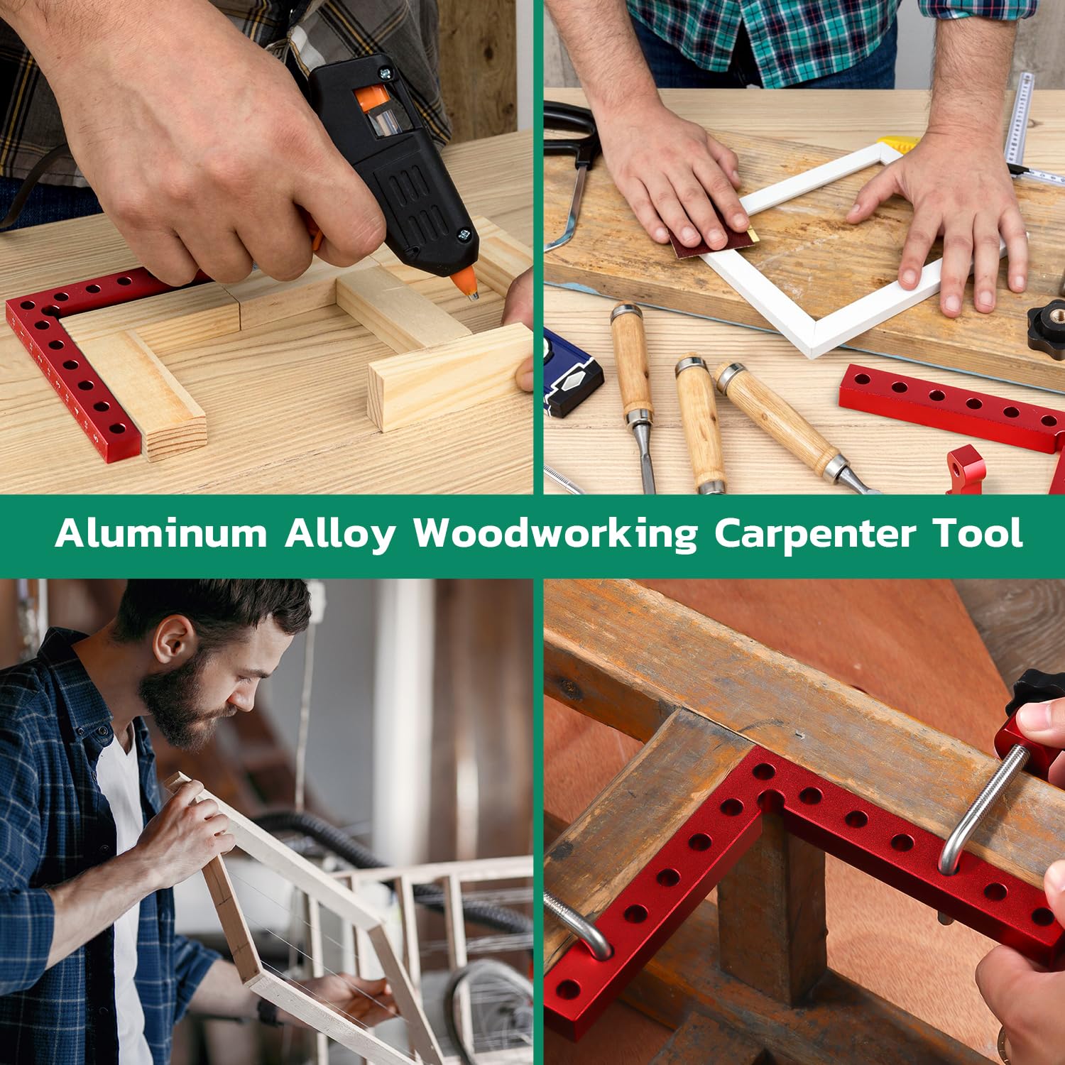 Snapklik.com : OURU 4 Pack Corner Clamps For Woodworking,Aluminum 90 ...