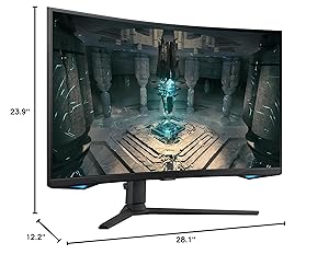 Samsung 32" Odyssey QHD G65B Curved Gaming Monitor, 240Hz, 1ms (GTG), HDR 600, Gaming Hub, 1000R, AMD FreeSync Premium Pro, LS32BG652ENXGO