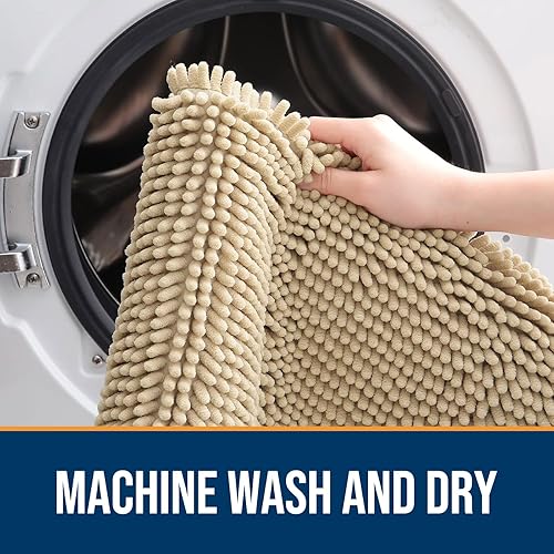 Miniatura 5 de OLANLY Tapete para puerta de perro para patas fangosas, de 48 x 30 pulgadas, absorbe la humedad y la suciedad, absorbente, antideslizante, lavable,