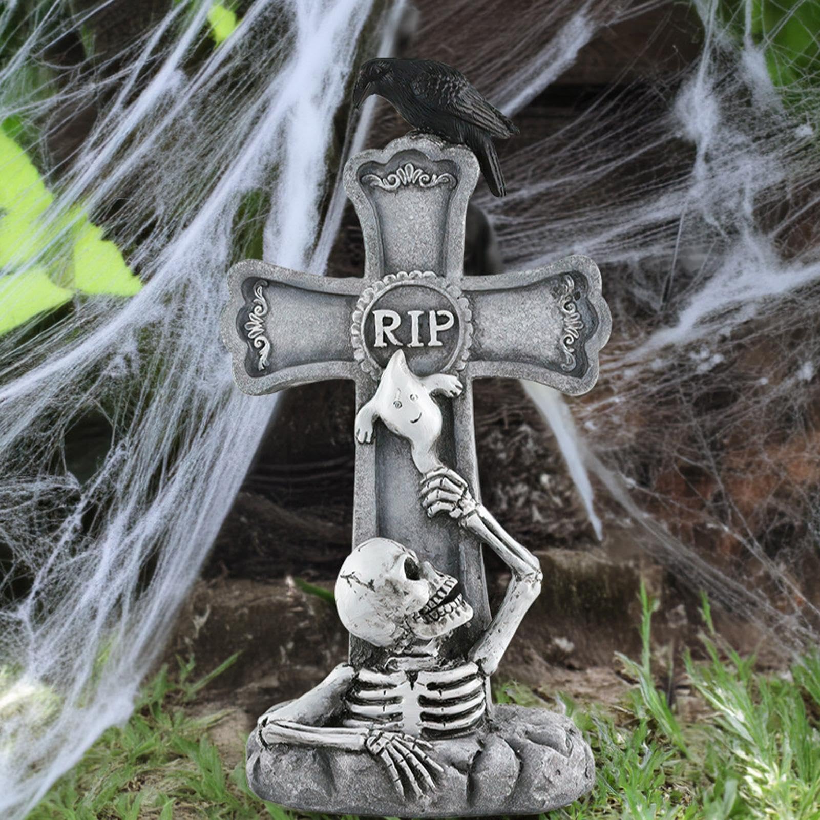 Zewnętrzne nagrobki Halloween Nagrobki Projekt czaszki i tablice