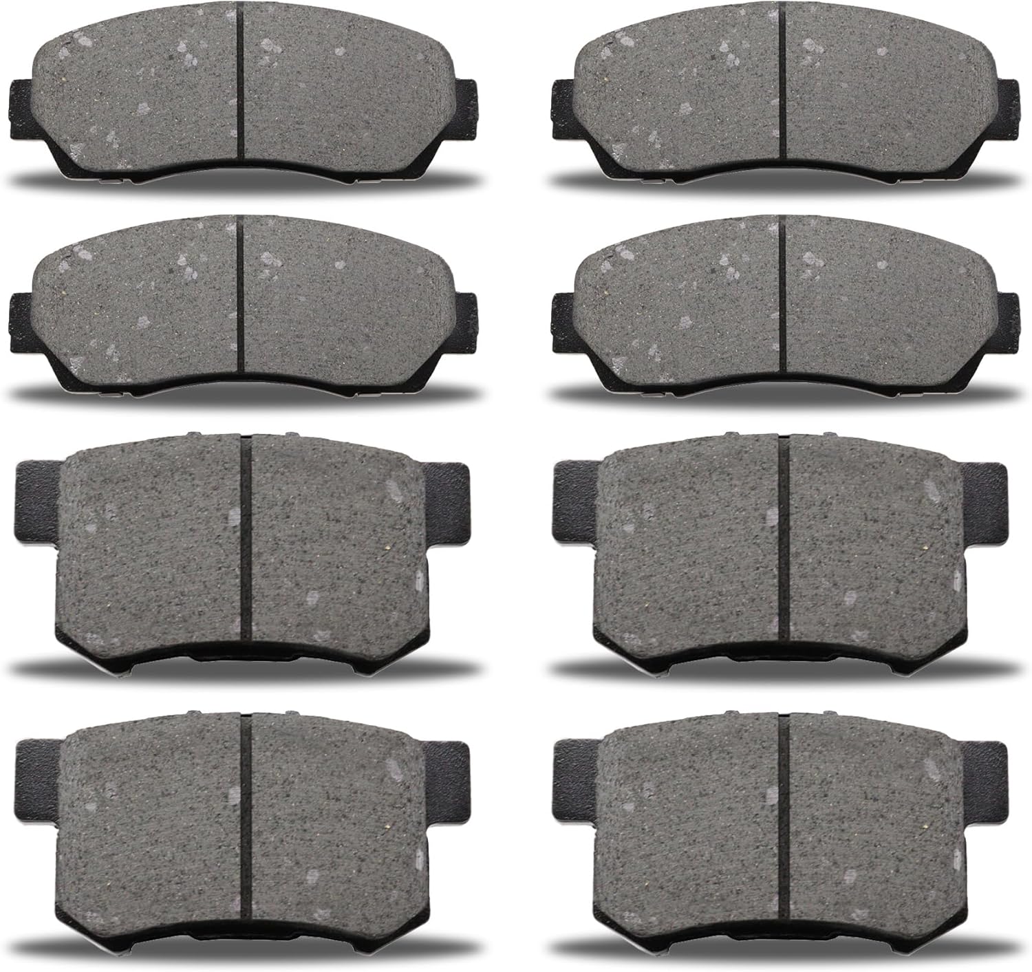 D1521 D1086 Front Rear Semi-metallic Brake Pads Set Compatible with 2007-2016 Honda CR-V,2012-2015 Honda Crosstour, 2011 Honda Accord Crosstour AWD Models