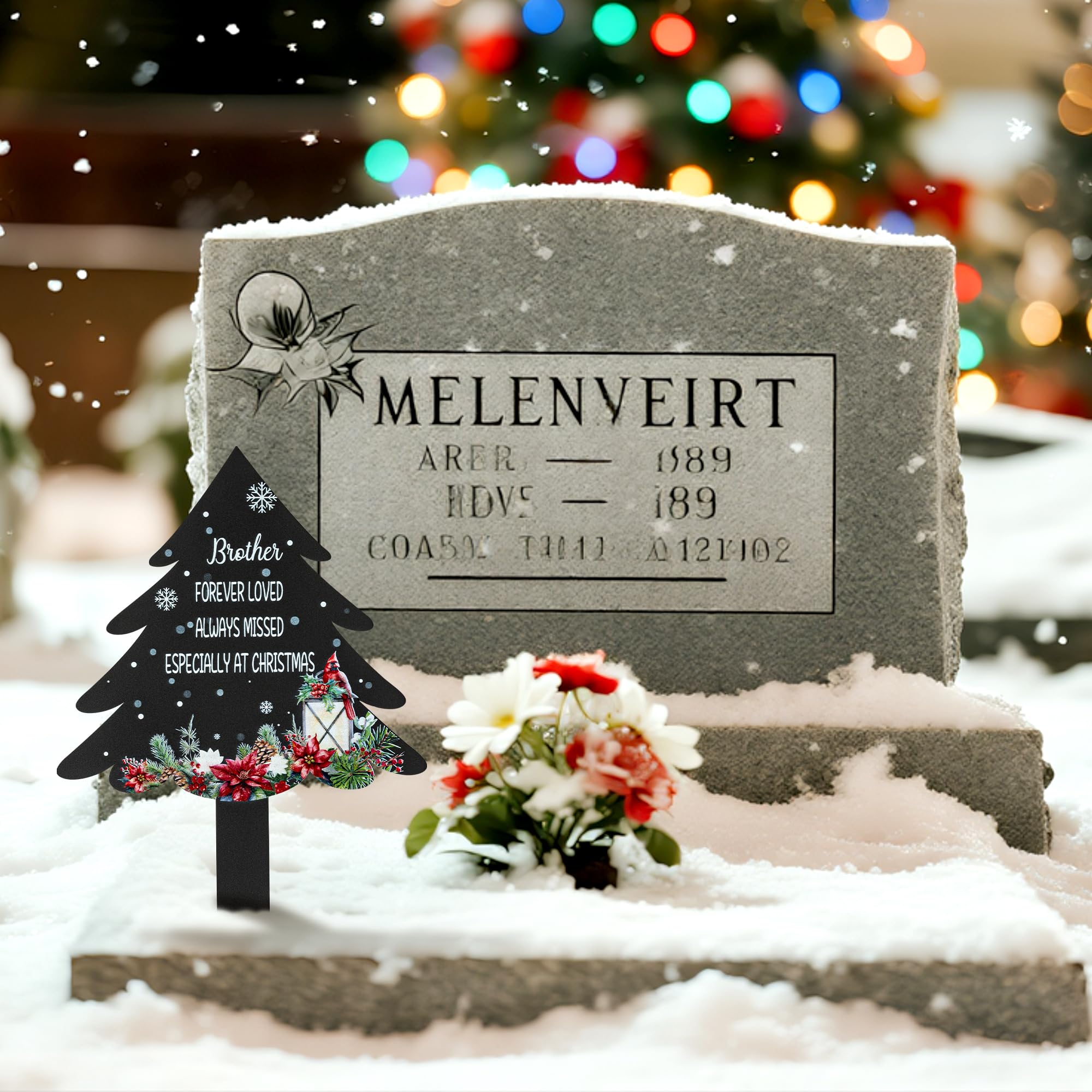 Memorial Christmas Ornaments BUoonyer Christmas Grave Decorations For