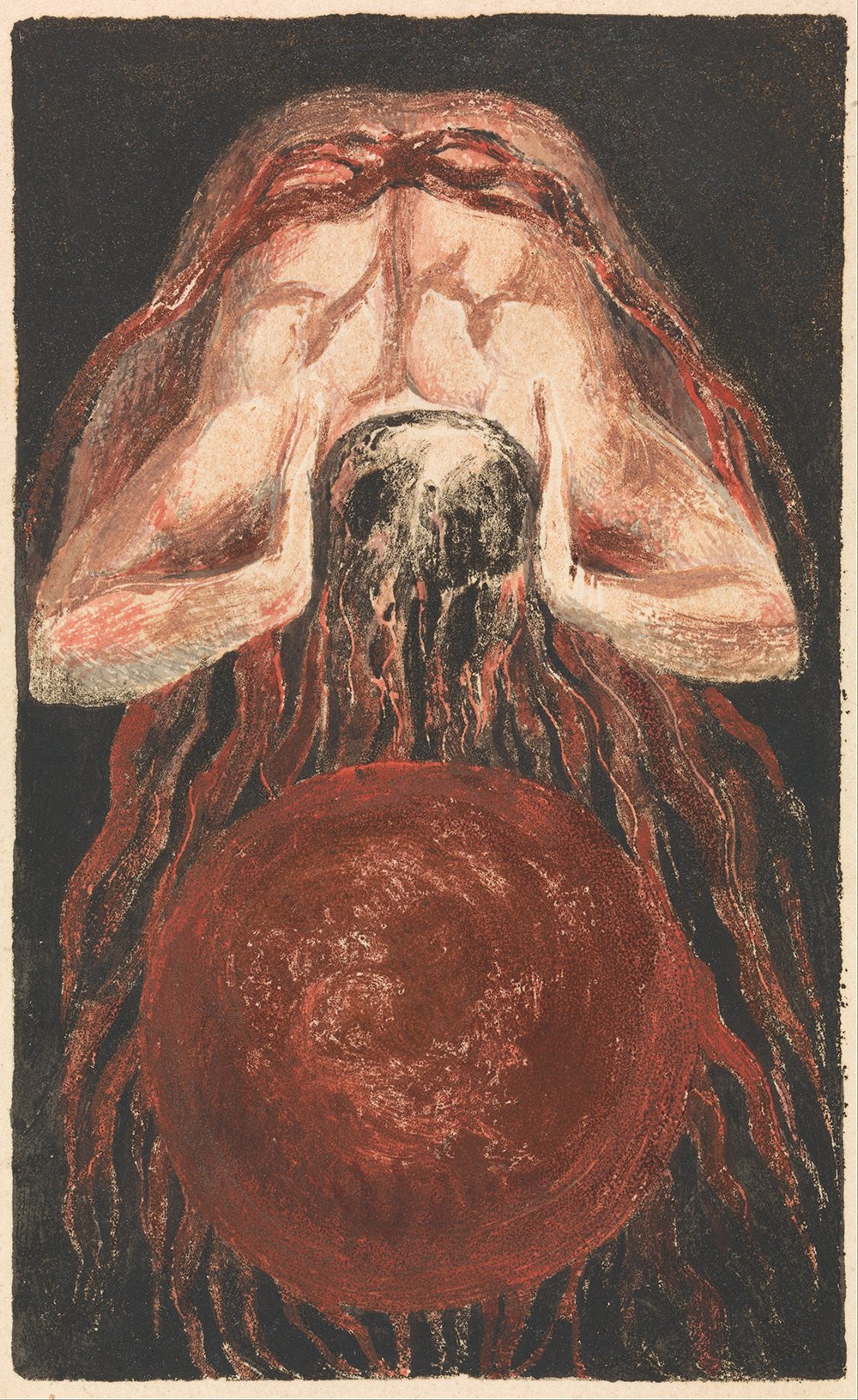 Estampe William Blake Anger grand format contre les murs vides salon