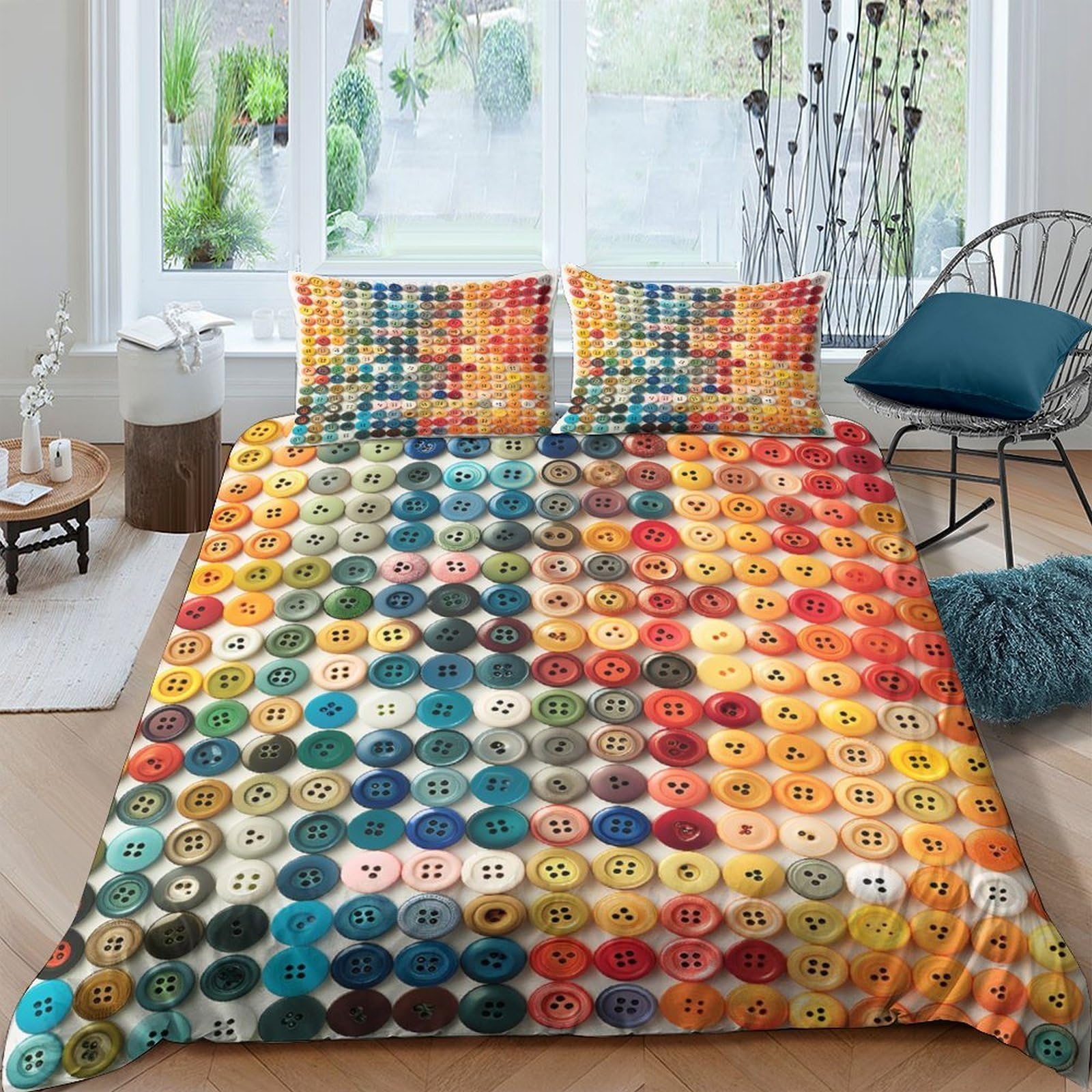 Ctjqhvkz Style-8 3D Printed Colorful Patchwork Fitted Sheet Microfiber Soft Breathable Geometric Mosaic Mattress Cover For Bedroom Guest Room Decor Single（135X200cm）