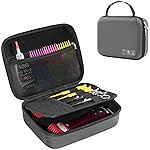 ProCase Hard Hair Clippers Case, Barber Supplies Hair Cutting Tool Accessories Storage Organizer, Trimmer Travel Bag for TPOB/Hatteker/Oneisal/Wahl 5Star/Andis Men Razor Guard Grooming Kits -Carbon