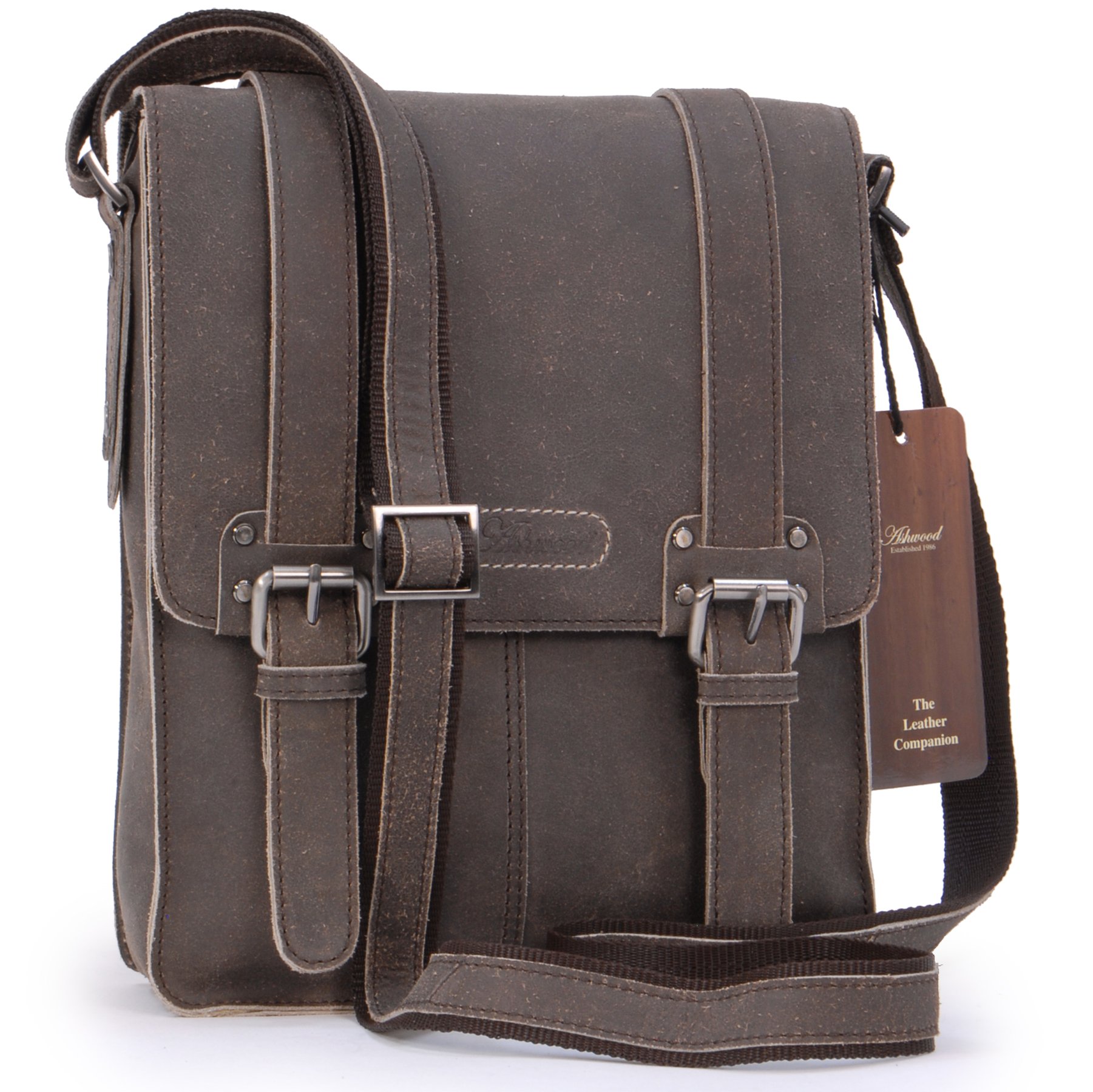 Ashwood - Messenger Bag in Pelle A5 - Borsa a Spalla da Lavoro Uomo - Borsa a Tracolla Media - 8355