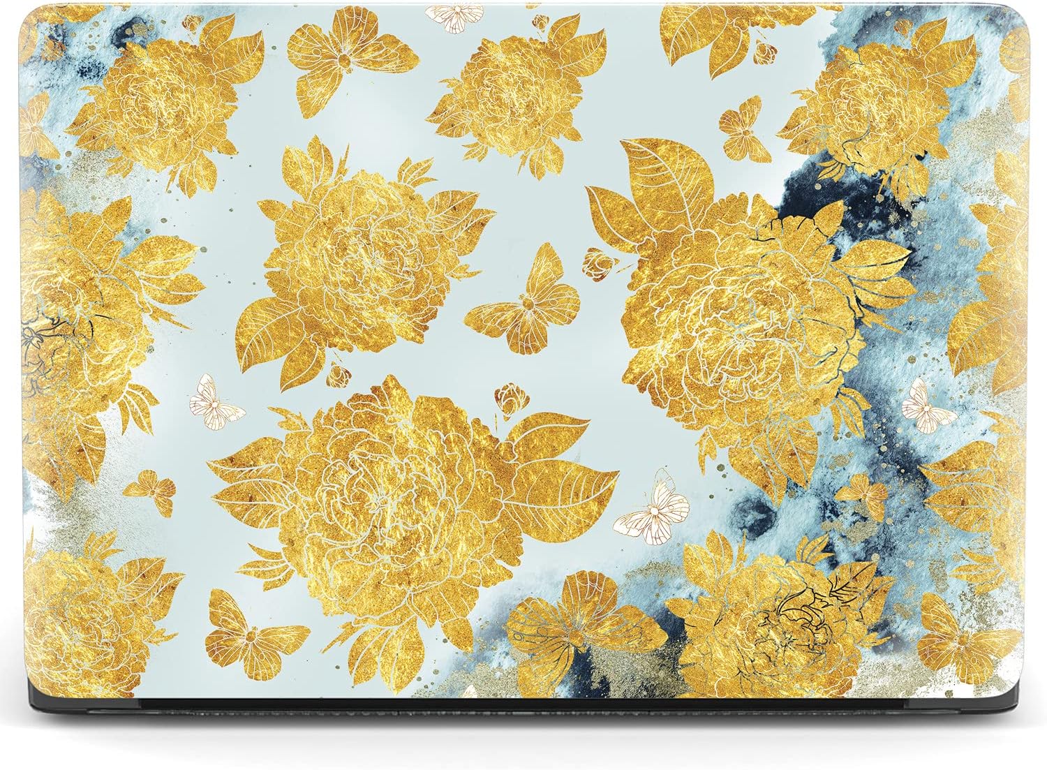 Mertak Hard Case Compatible with MacBook Pro 16 14 Air 15 13 inch M3 M2 M1 Mac 2024 2023 2022 2018 Wildflowers Daisy Laptop Plastic Print Touch Bar Protective Flowers Yellow Floral Meadow Clear