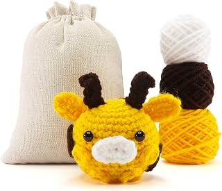 Beginner Giraffe Ball Crochet Kit - Easy Crochet Starter Kit - Crochet Animals Kit - Amigurumi Kit - Crochet Gift - Animal Crochet Store