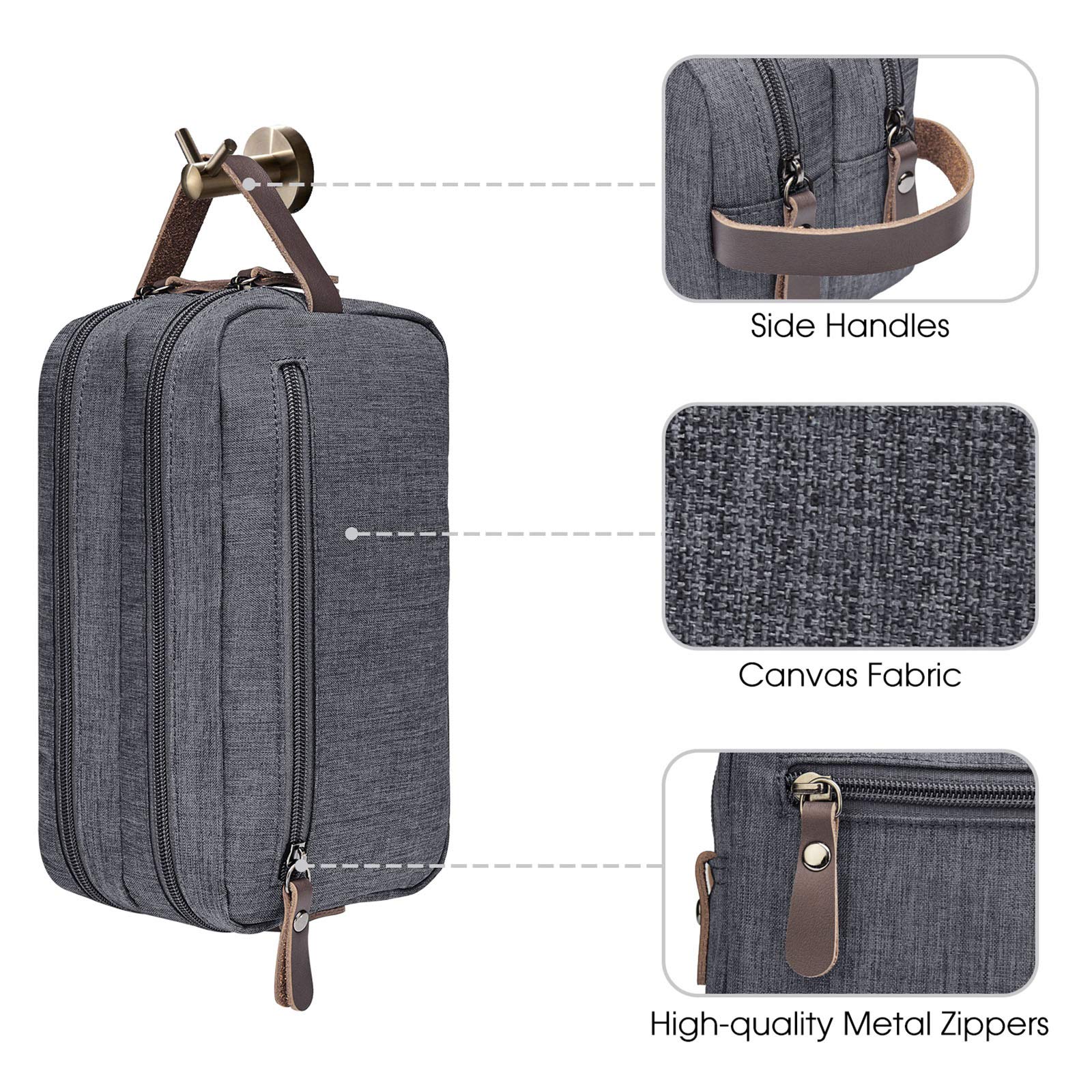 WANDF Astuccio da toilette da uomo da viaggio, borsa da bagno, accessori da viaggio, astuccio per trucco, da donna, organizzatori di servizi igienici