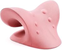 Vista 5 de RESTCLOUD Neck and Shoulder Relaxer, Cervical Traction Device for TMJ Pain Relief and Cervical Spine Alignment, Chiropractic Pillow, Neck Pink