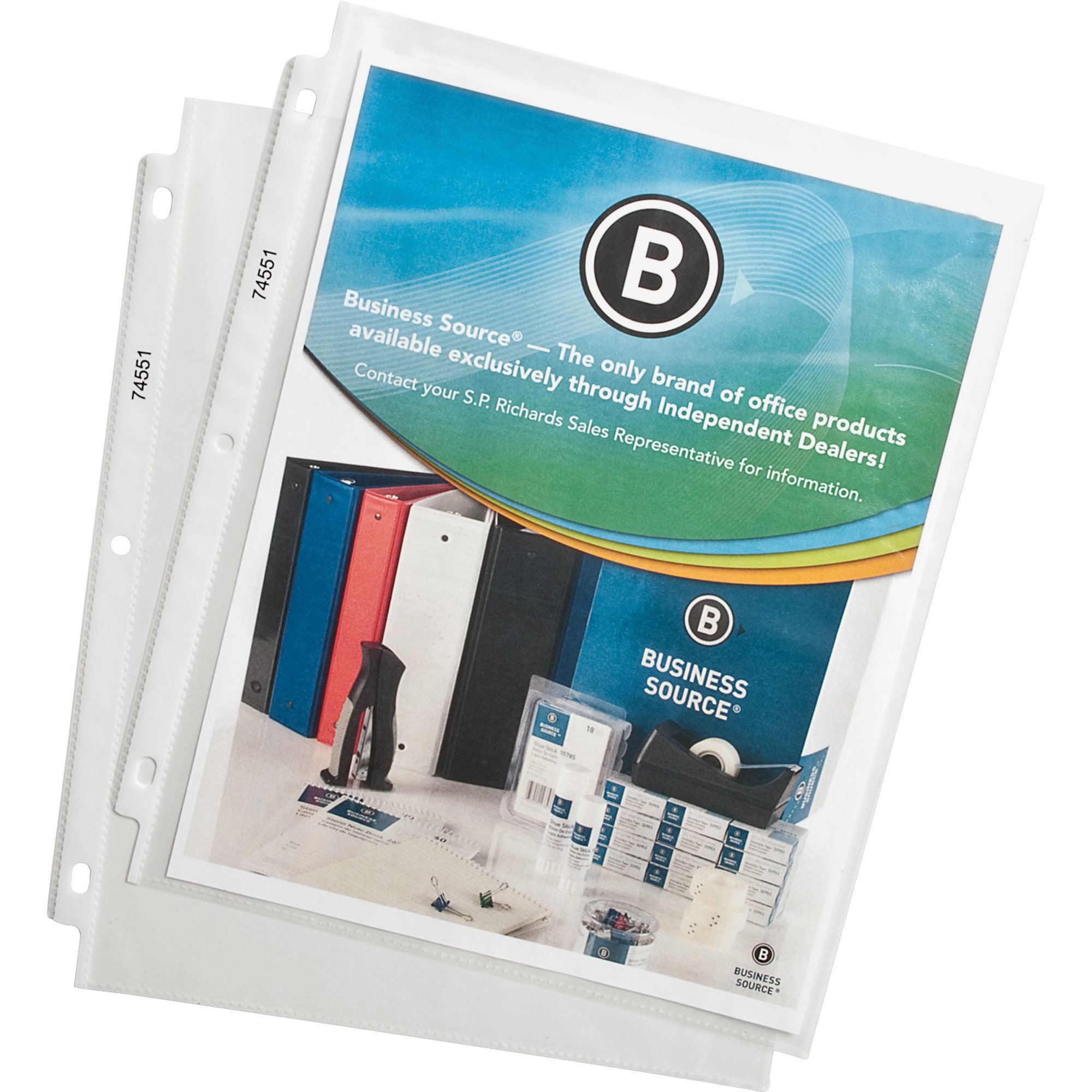 Amazon.com: Business Source Sheet Protectors, Top Load, 1.9