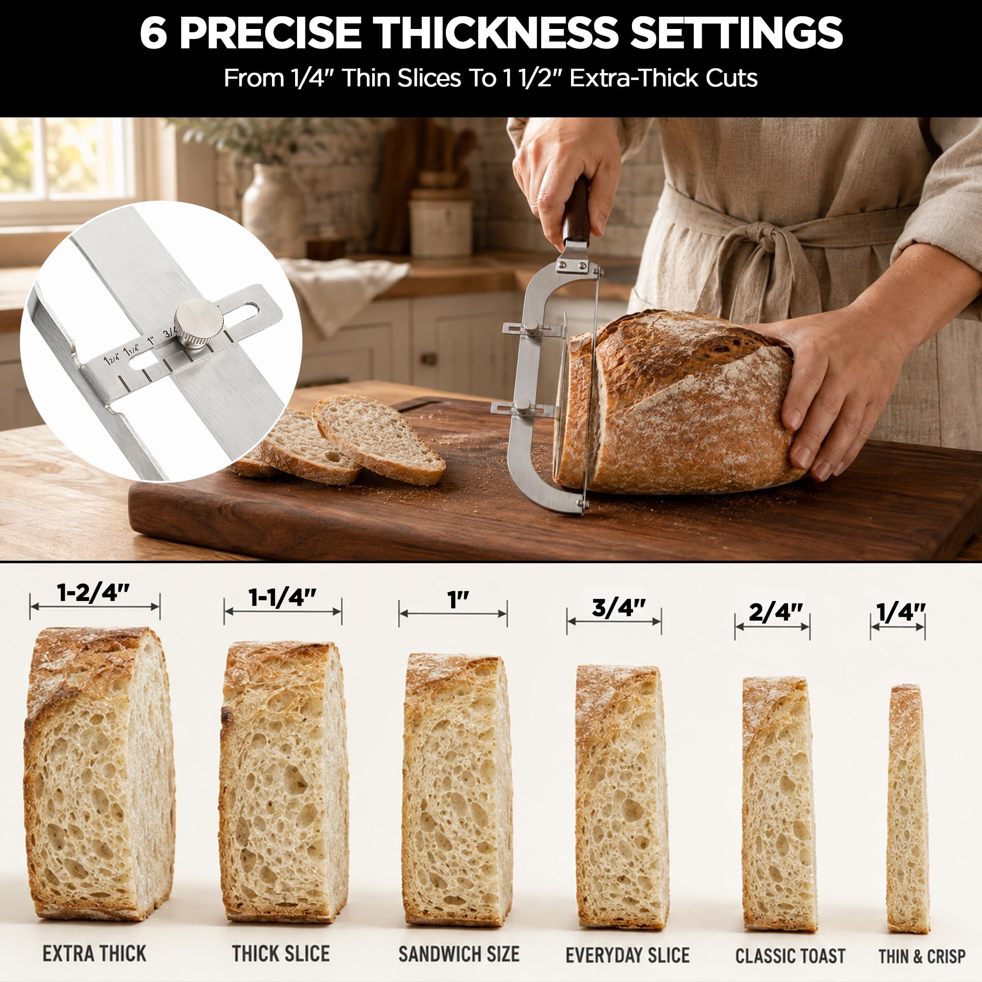 Adjustable Bread Knife - Slice Like a Pro -2