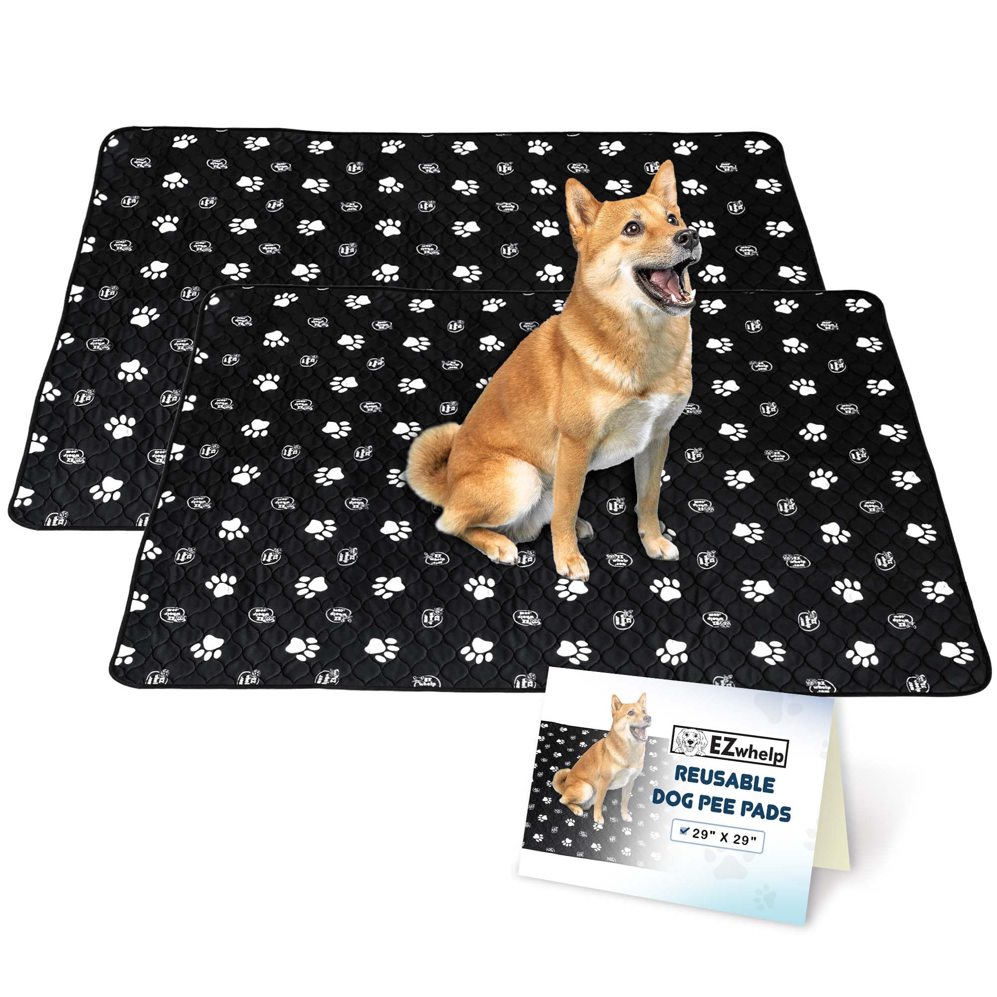 EZwhelp Washable Pee Pads for Dogs Reusable Whelping Pads, Waterproof
