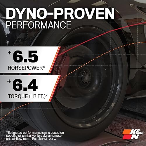Miniatura 3 de K&N Sistema de admisión de aire frío Filtro de aire de alto flujo, aumento de rendimiento y aceleración compatible con Chevrolet 2010-2014 Camaro