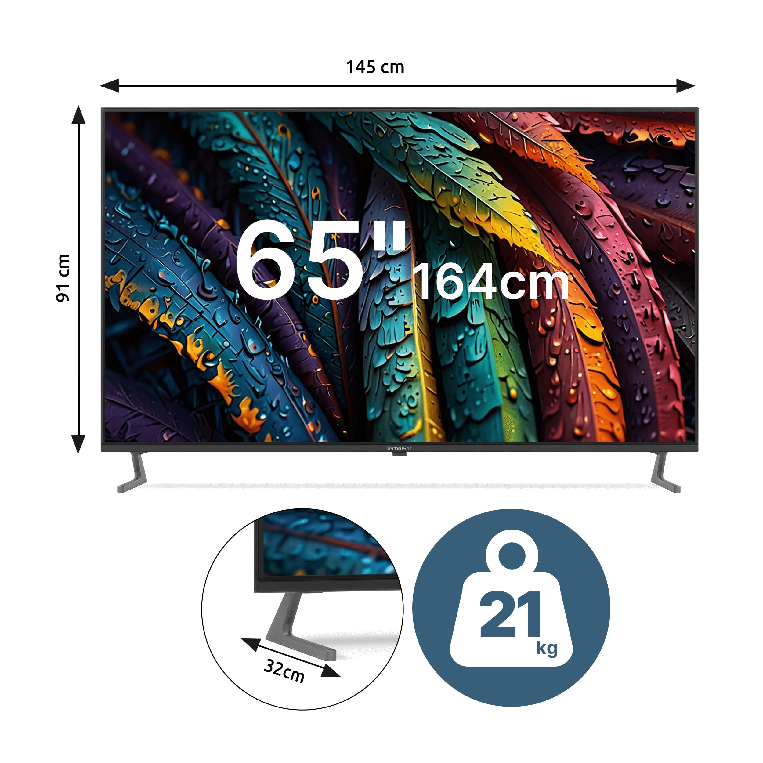 TechniSat TV 65 UHD -/164 cm 4K/UHD Smart Fernseher (Triple Tuner 65 Zoll – Bild 4