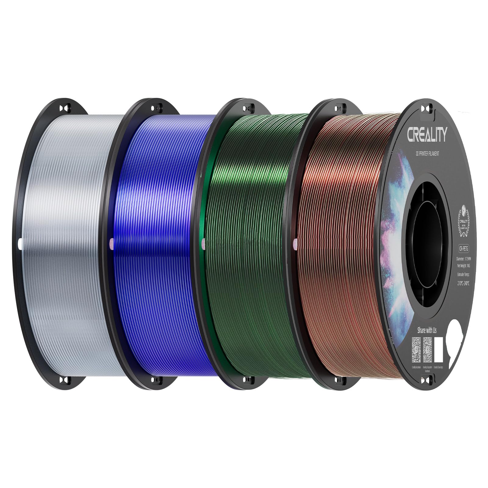 Creality PETG Filament - 2kg Black & White Pack -13