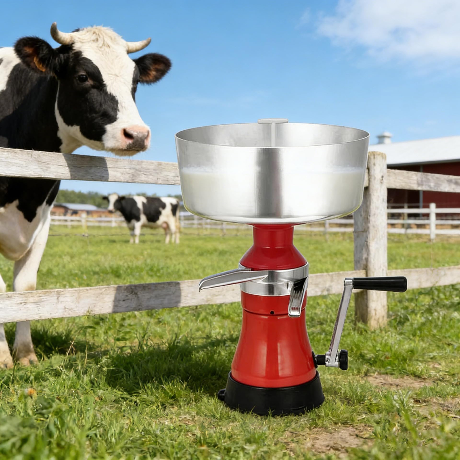 Milchcreme Zentrifugalabscheider, 80 -L -Milchabscheider Mini Milchzentrifuge Entfette Maschine Handbuchabscheider für Milchcreme