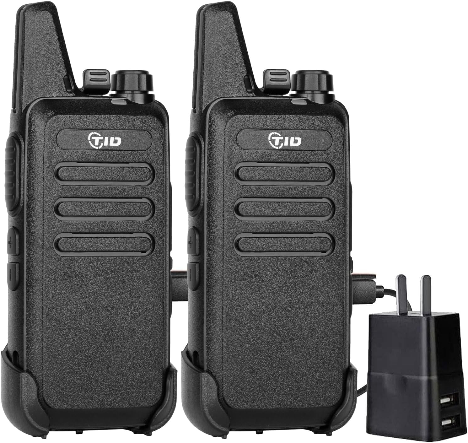 TIDRADIO TD-M8s Walkie Talkies, Portable FRS Two-Way Radios Rechargeable,Hands Free, Long Range, Rugged 2 Way Radios for Adults School Church (2 Pack)