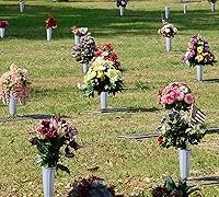 Vista 2 de Jarrón de cementerio para tumbas con espigas, paquete de 8 jarrones de cono de plástico para accesorios de tumba
