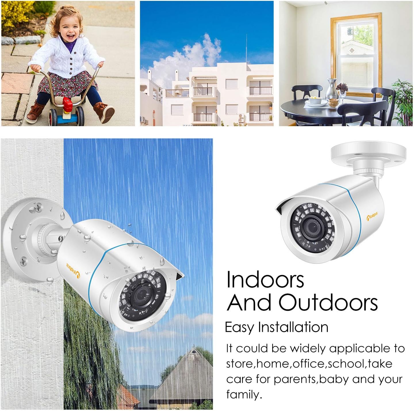 Anlapus Outdoor 1080P HD Video Surveillance Camera 4-in-1 Camera 20M IR Night Vision for TVI/CVI/AHD/CVBS CCTV Surveillance System - Image 3