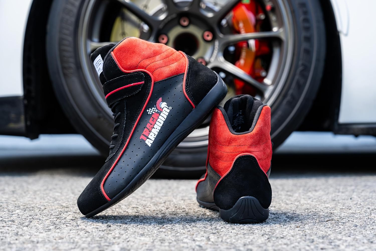 TRACK ARMOUR] SFI 3.3/5 Auto Racing Shoes Black - Image 2
