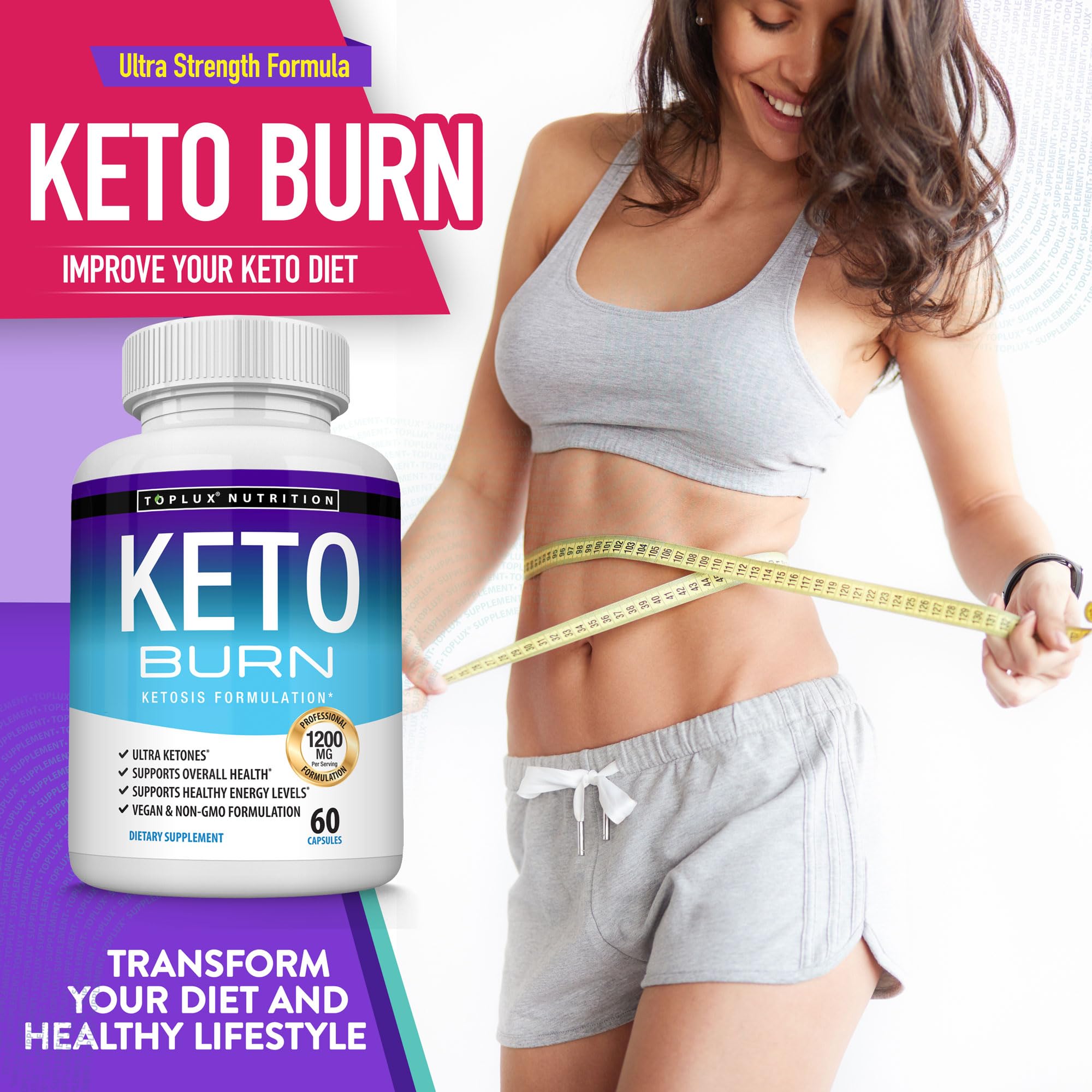 Toplux Keto Burn Pills 1200mg with Apple Cider Vinegar for GLP-1 Support — Amazon image 5
