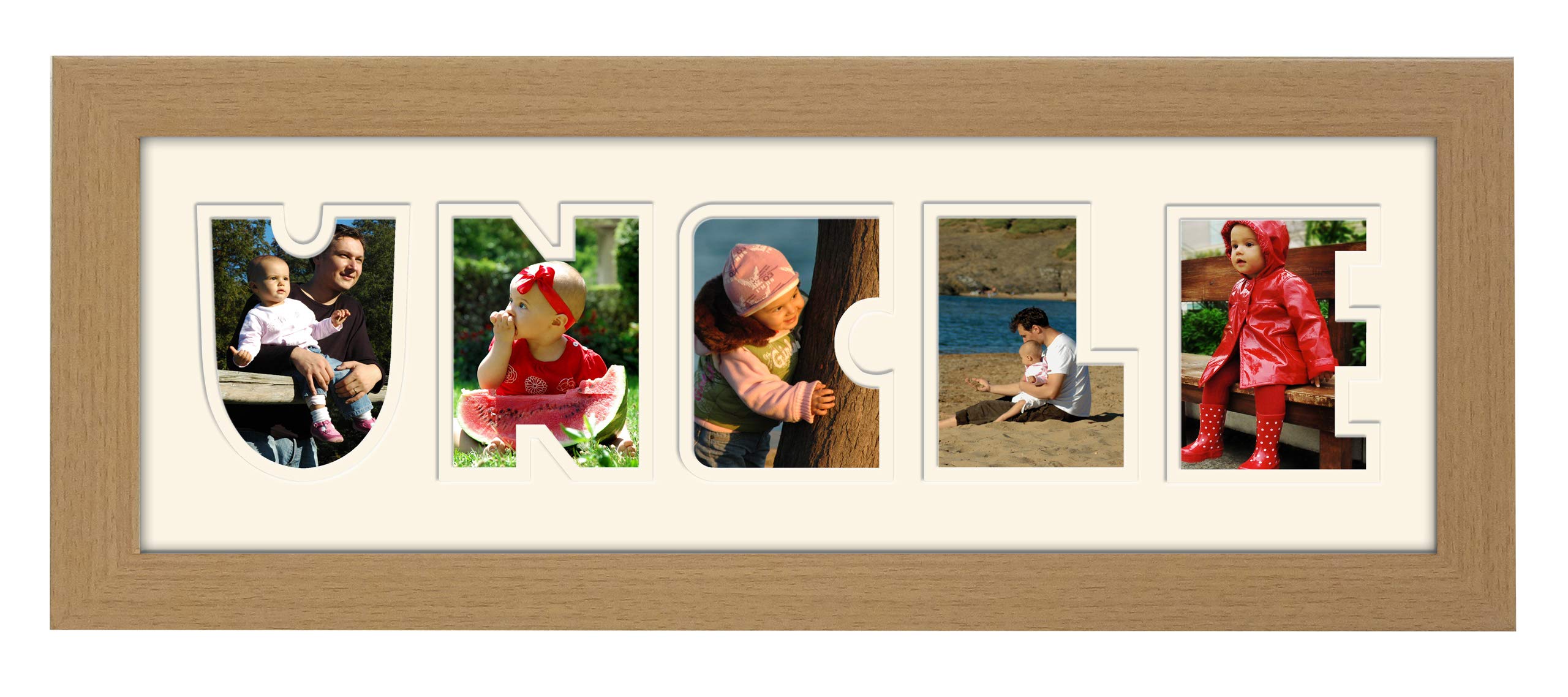 Photos In A Word Oak Finish Frame Cream Mount (Plain) Uncle Photo Frame Thank The Stars Letters Cut Out Using Quality Board 899A (Oak Finish Frame Cream Mount (Plain))