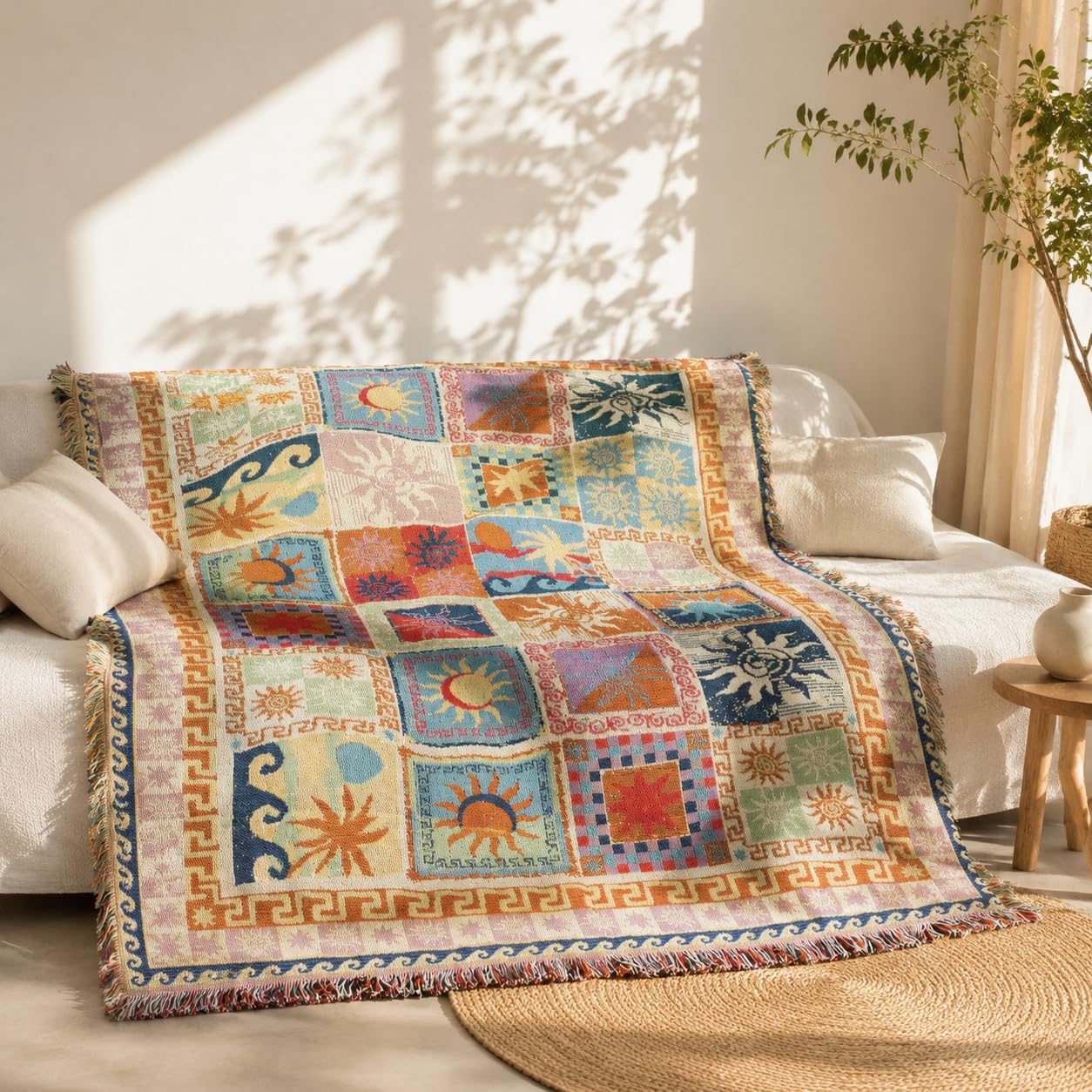 Coperta Multifunzionale in Pile Morbido E Leggero per Divano Letto Campeggio Regalo Casa Decorazione Interni