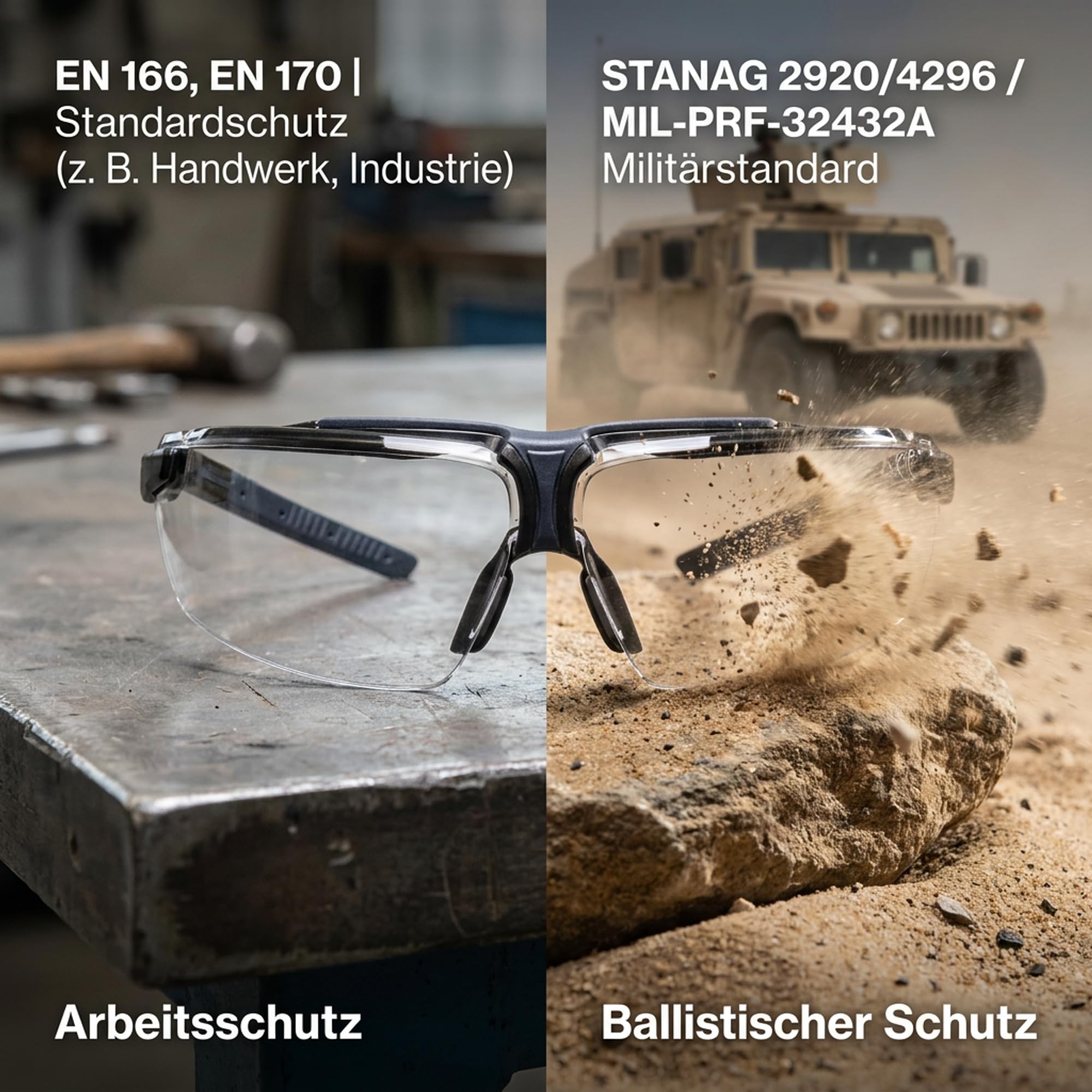 Uvex i-3 tactical zestaw – okulary ochronne na polowanie – odporne na uderzenia i taktyczne – okulary do prasowania z 2 wymiennymi szybkami, przyciemniane i przezroczyste – odporne na zaparowanie,
