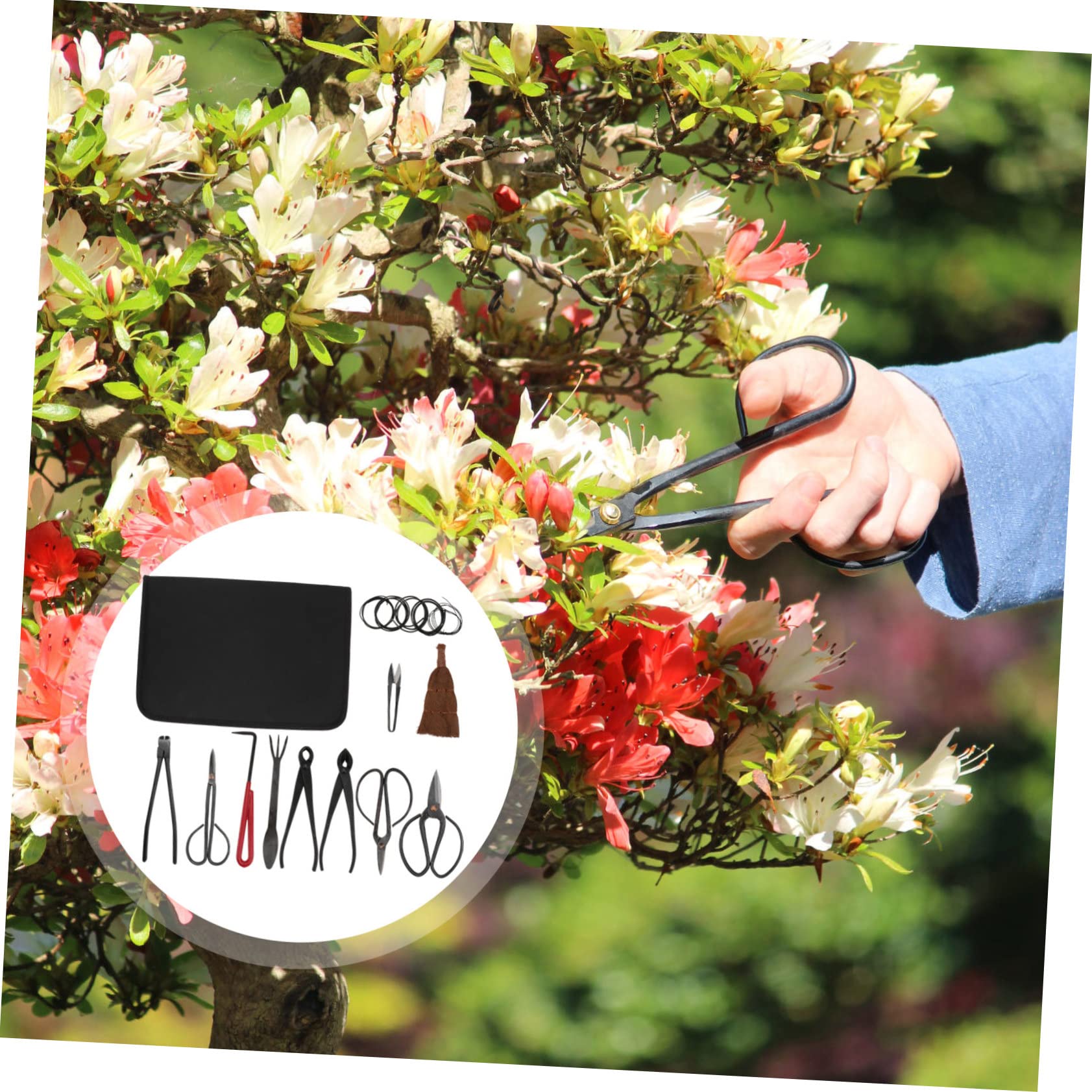 BESTonZON Professionelles Gartenscheren Satz Für Gartenarbeit Und Bonsai Mit Langlebigen Kohlenstoffstahlwerkzeugen Scharfem Trimmer Und Aufbewahrungstasche Für Präzises Schneiden