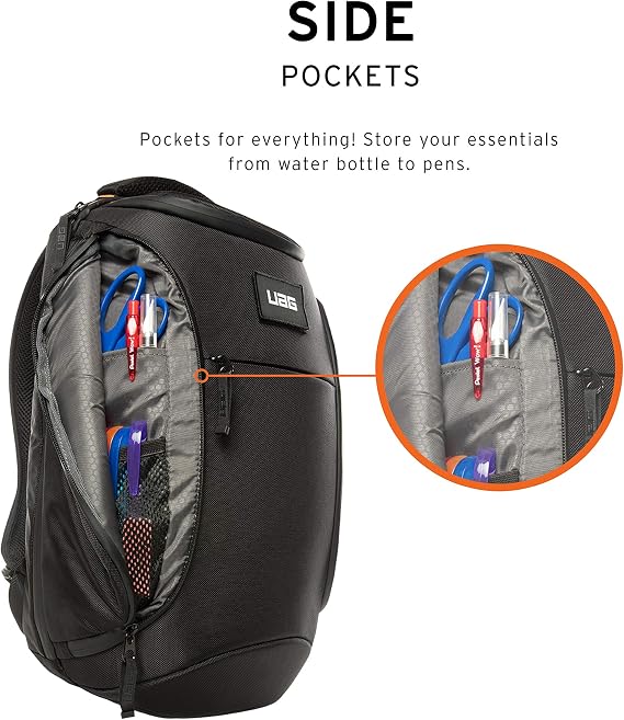 URBAN ARMOR GEAR UAG 18-Liter Backpack Lightweight Tough Weather Resistant Padded Laptop Backpack, fits up to 13-inch, Standard Issue Black