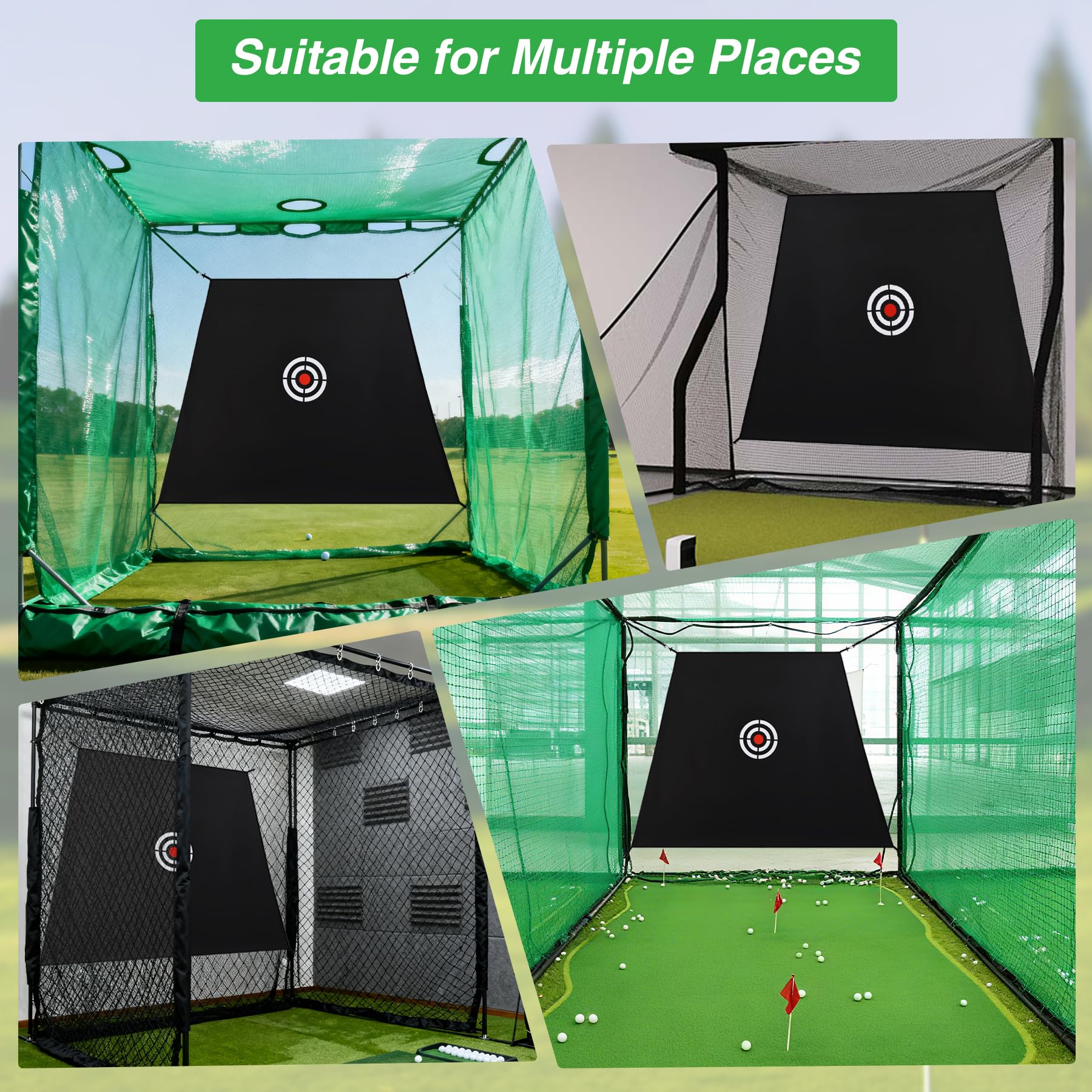 REDCAMP Golf Target Cloth 7.8x5x3.6FT, Golf-Netz übungsnetz for Replacement Target Hitting Net,Zielscheibe für Netz, Practice Trainingsnetz Aids Indoor Outdoor for Indoor Outdoor Hinterhof