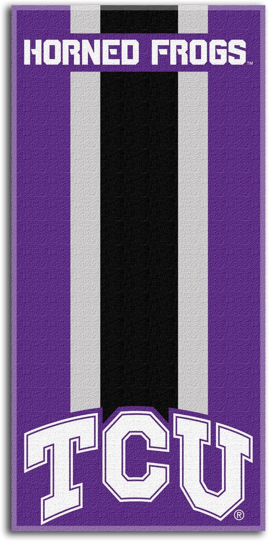 Northwest NCAA TCU Horned Frogs Unisex-Adult Beach Towel, 30" x 60", Zone Read (Pack of 6)