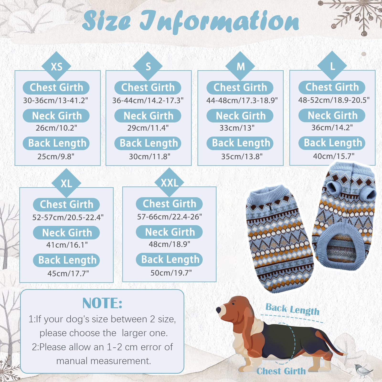 Hjumarayan Dog Jumper, Boho Dog Jumpers Small Medium Large, Knitted Christmas Sweater with Harness Hole - Image 4