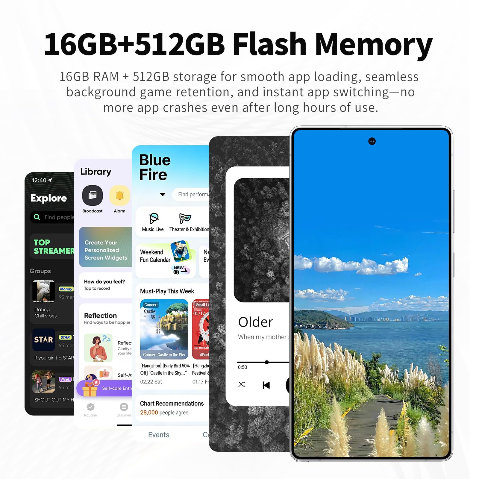 S25 Ultra Cell Phone,16GB+512GB Android 16.0 Unlocked Phone,7000mAh Battery,68+108MP Camera Smartphone,Dual SIM Cards/Face Unlock/GPS.(Blue) — view 3