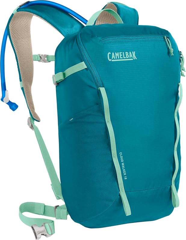 Mochila de hidratación para senderismo Cloud Walker 18, Tahitian Tide | Hidratación cómoda para caminatas de un día, ventilación específica para condiciones cálidas, transporte estable cuando cambia el terreno