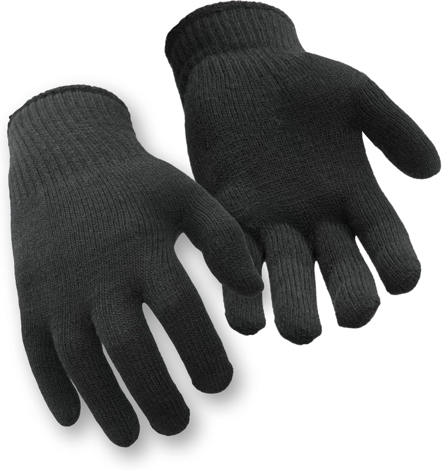 RefrigiWear Moisture-Wicking Acrylic and Spandex Black Glove Liners - Pack of 12