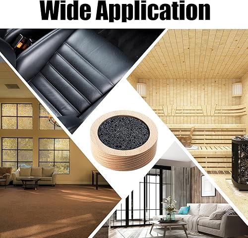 Miniatura 6 de Difusor de roca de lava, accesorios de sauna, pequeño difusor de roca de lava con base de madera de haya natural para sauna, difusores pasivos,