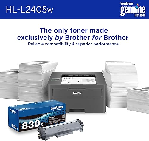 Miniatura 4 de Brother HL-L2405W Impresora láser monocromática compacta inalámbrica con impresión móvil, salida en blanco y negro  Incluye prueba de suscripción de