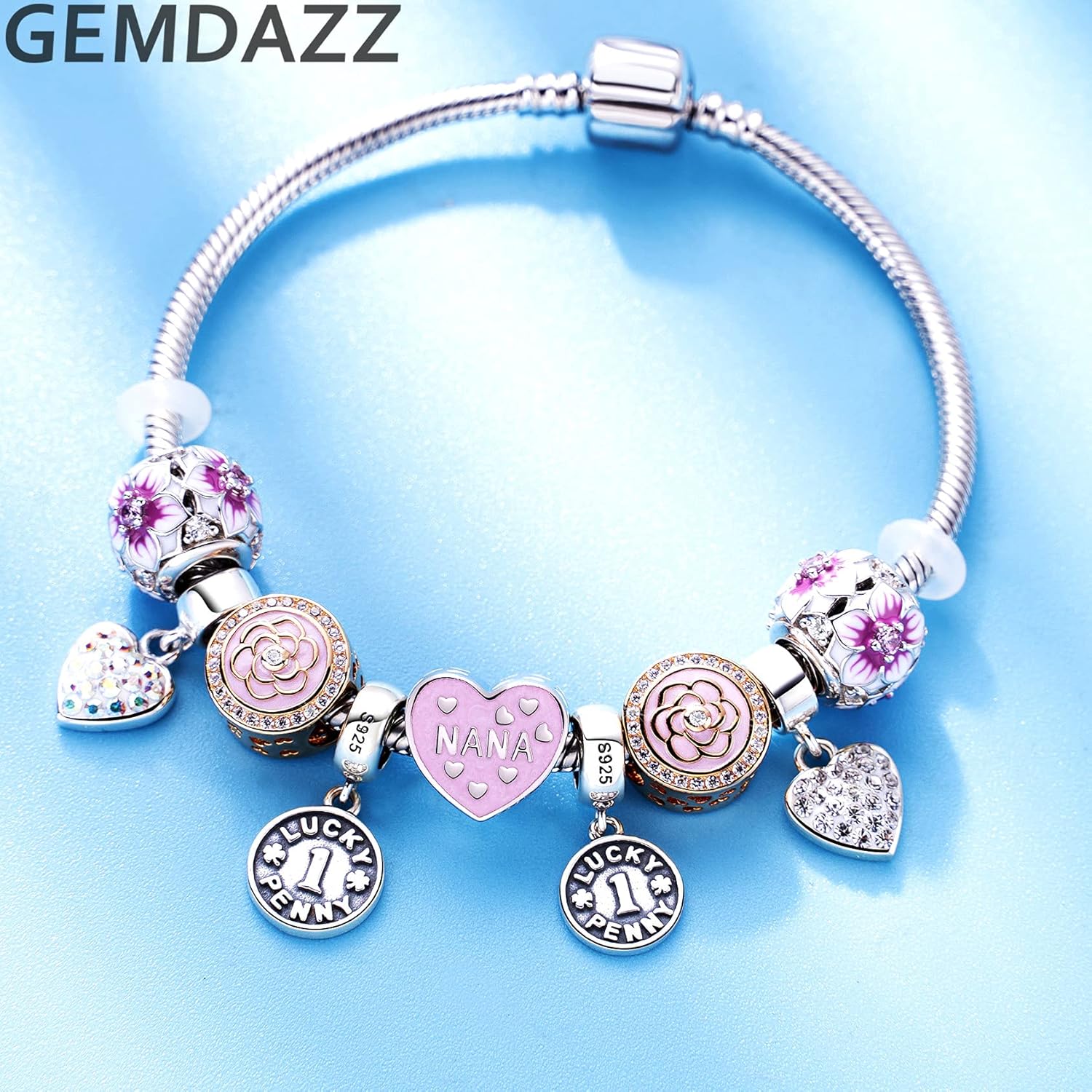 GEMDAZZ 925 Sterling Silver Mothers Day Theme Charms - Navy Mom/Sister/Mother Baby Owl Charms fit European Women Bracelet, Gift for Family/Birthday/Christmas - Image 4