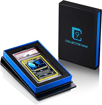 PSA/CGC Display Gift Case Magnetic Flip | Grade Card Storage Slub Shipping Box Holder Blue, PSA/CGC Single