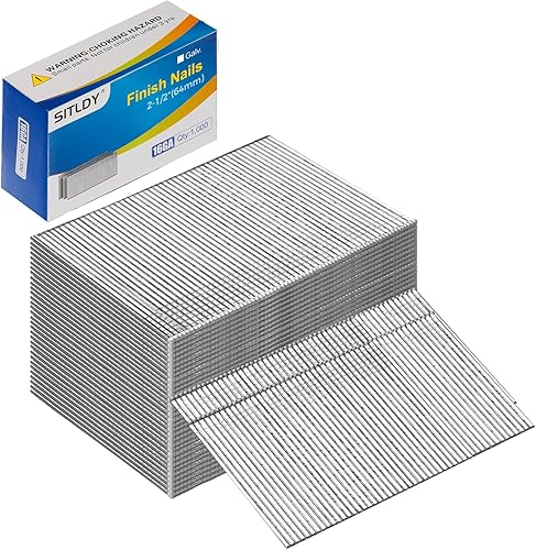 Vista 13 de Clavos de acabado recto calibre 16, 1-1/2 pulgadas, paquete de 1000 galvanizados, para clavadora neumática, eléctrica de acabado recto de 16GA